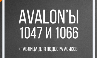 Canaan Avalon A1066 и Avalon A1047 + Таблица для подбора асиков